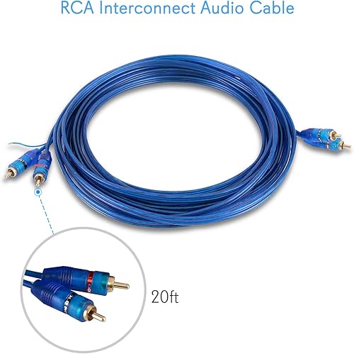 Miniatura 5 de Legacy Kit de cableado de audio para automóvil, conexión de amplificador de 1600 vatios para unidad principal de batería con cable de alimentación