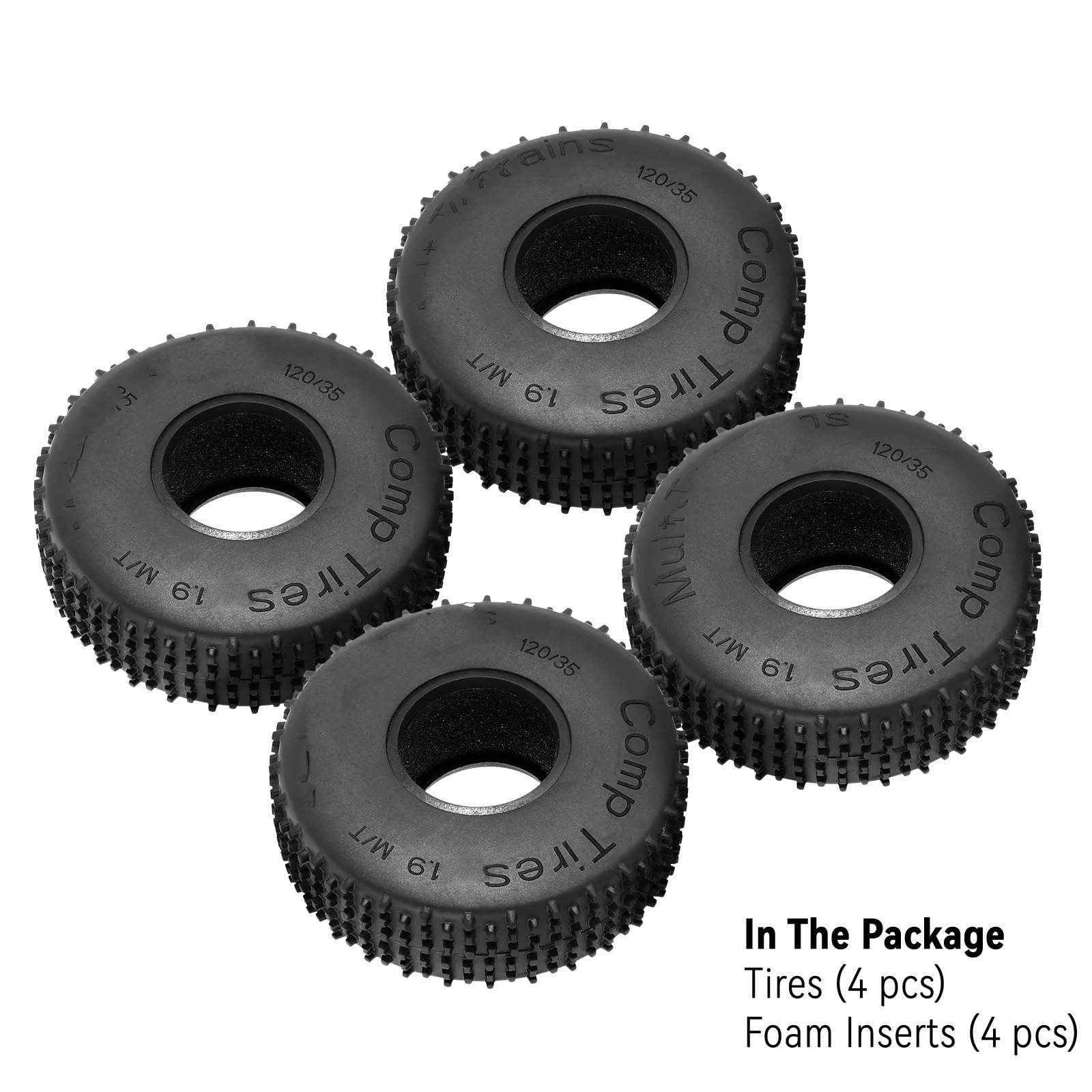 RC Car Repuestos Kit para TRX4 para SCX10 para Pro para Capra para Gen8 VS4-10 1/10 RC Crawler para Rock para Buggy 120 * 35 Mm Neumático De Rueda Multiterrenos 1,9"