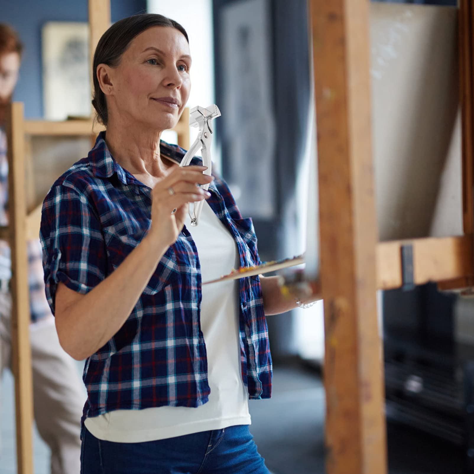 HAPINARY 6cm Wide Mouth Canvas Stretching Pliers for Oil Painting Canvas Tension Plier Fine Craftsmanship for Art Enthusiasts