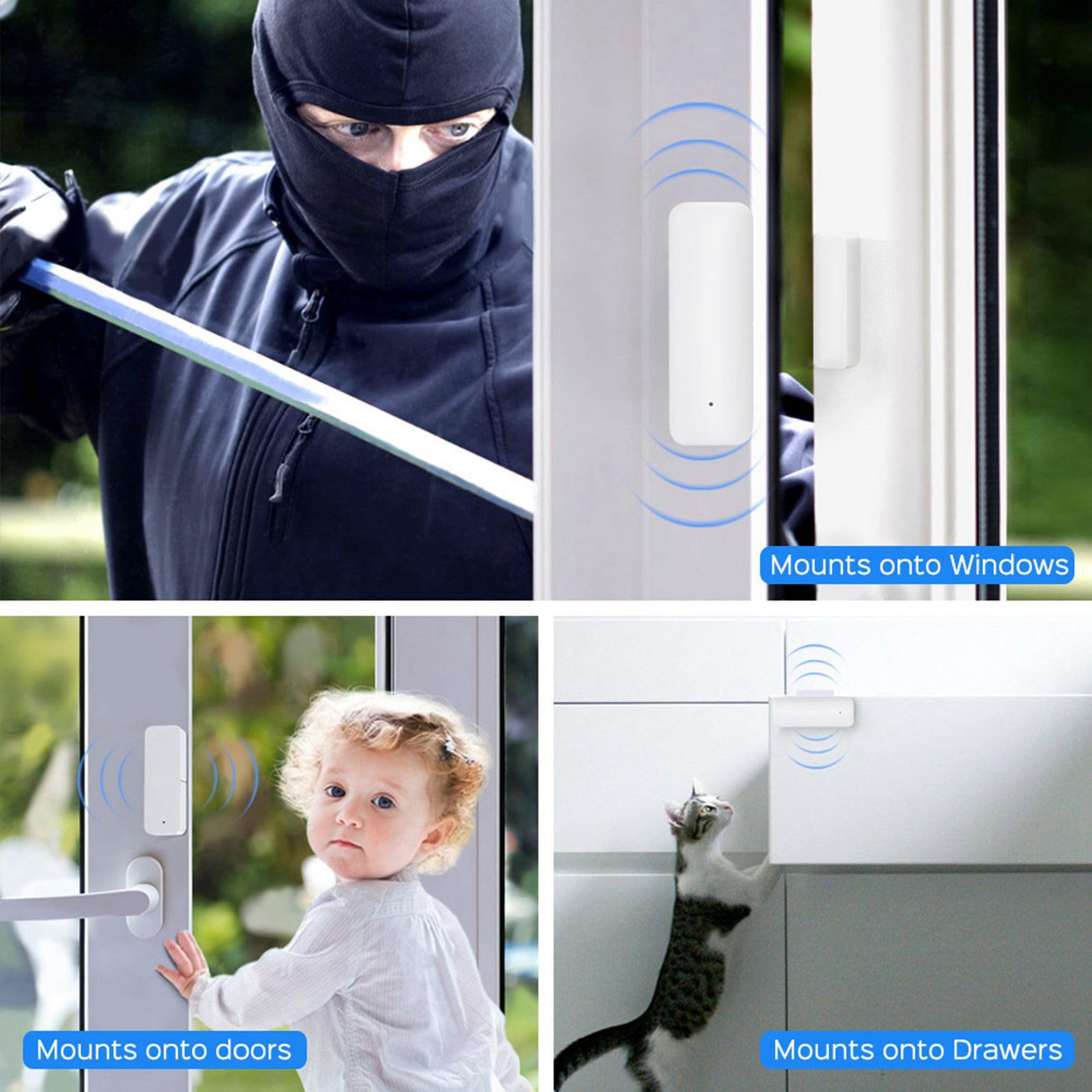 4X TUYA Zigbee 3.0 TüR Sensor ZigBee 3.0 Kabellose Verbindung Multifunktions für Hub App