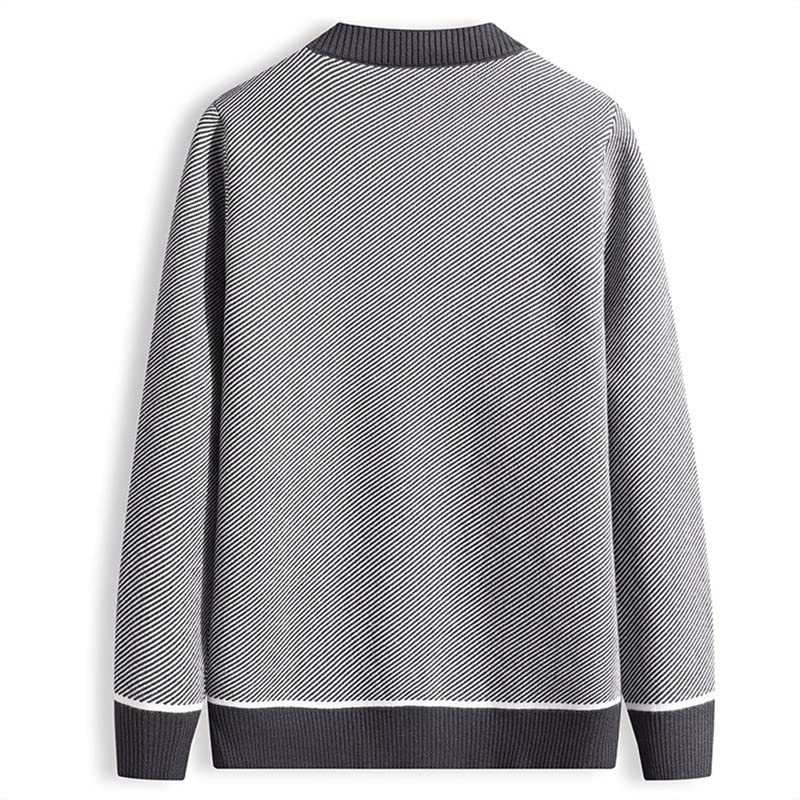 Spring Autumn Cardigan Sweater Men Slim Patchwork Knitted Sweatercoat Mens V Neck Single Breasted(D,M)3