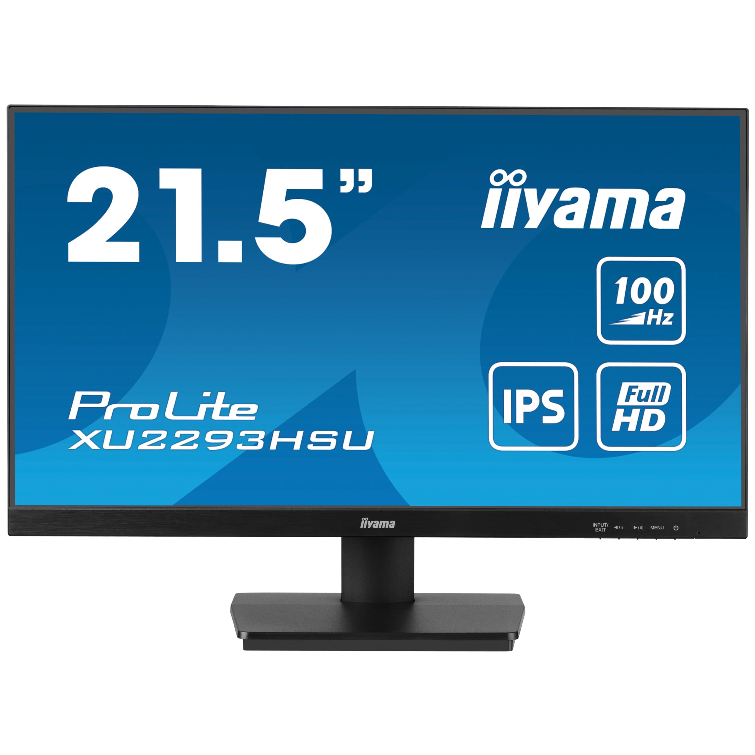 iiyama Prolite XU2293HSU-B7, 21,5" Ultra Mince, Dalle IPS, 1920x1080 @100Hz, 1ms, 300cd/m², 1000:1, Haut-parleurs, 1xDisplayPort, 1xHDMI, USB HUB (2x2.0), VESA 100x100, i-Style Colour, TCO