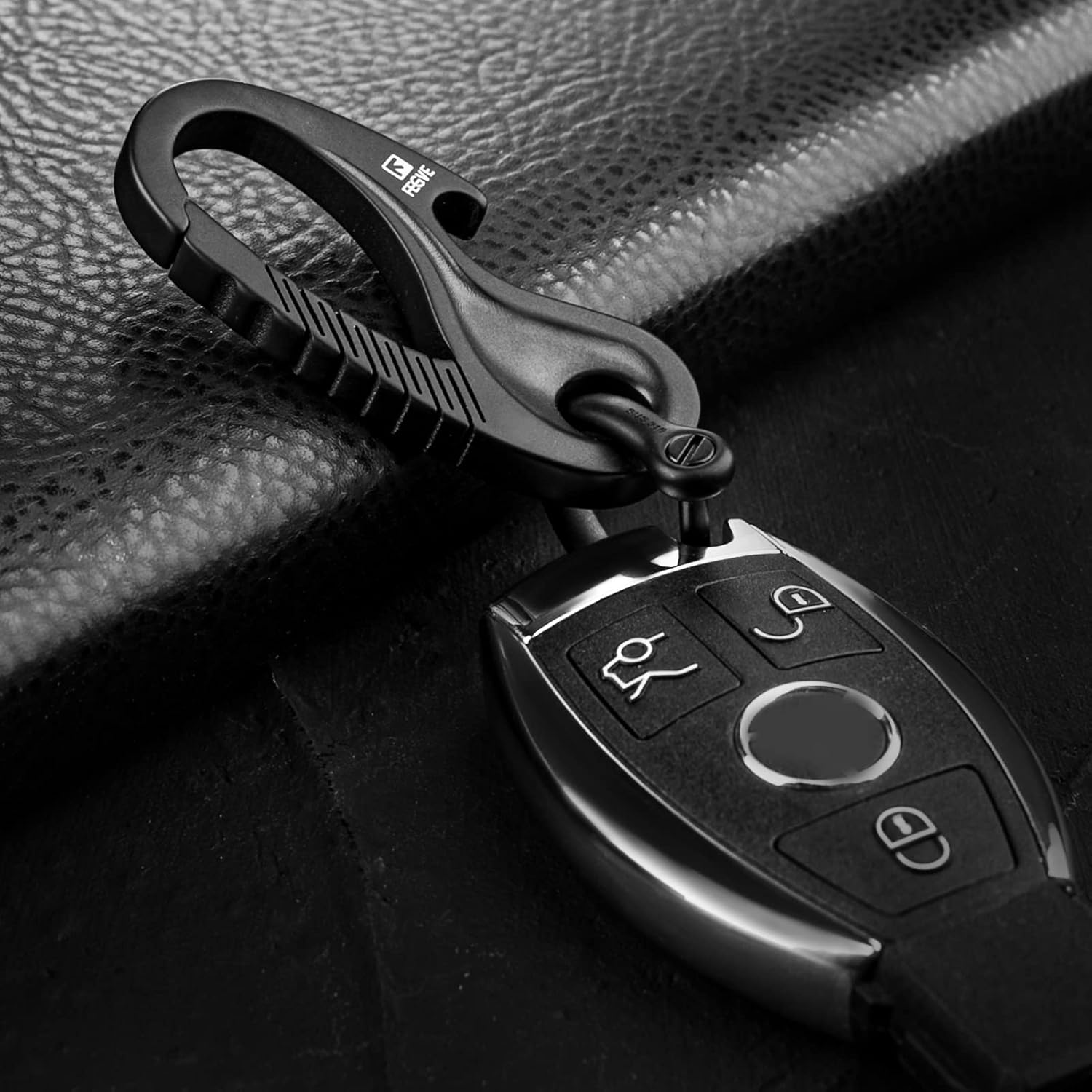 TISUR Titanium Carabiner Key Holder Anti-Lost Quick Release Heavy Duty Bottle Opener Car Key Chain for Men(Taiji+D ring) - Image 6