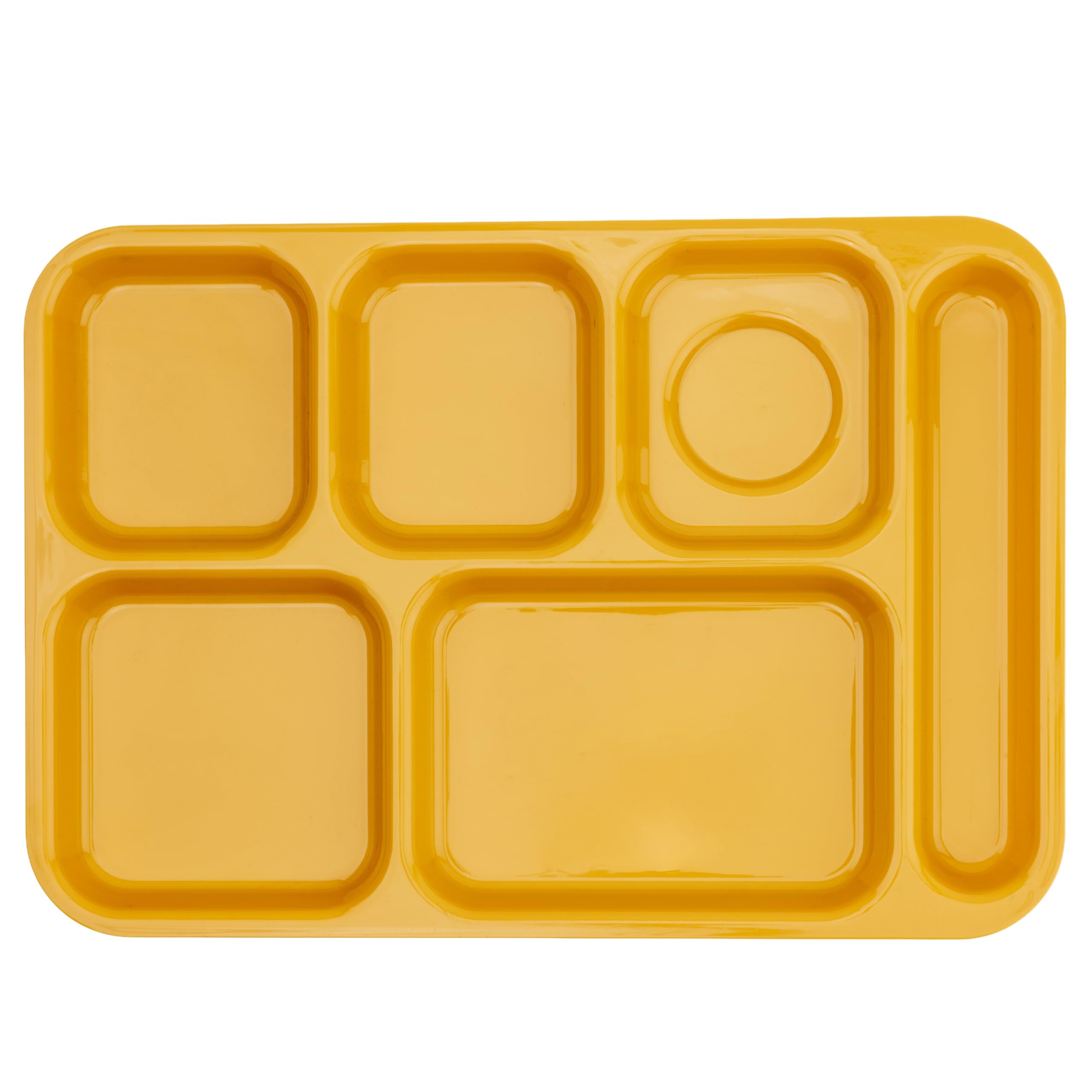 Plateau cantine 6 compartiments pour repas scolaires et pique-niques x12