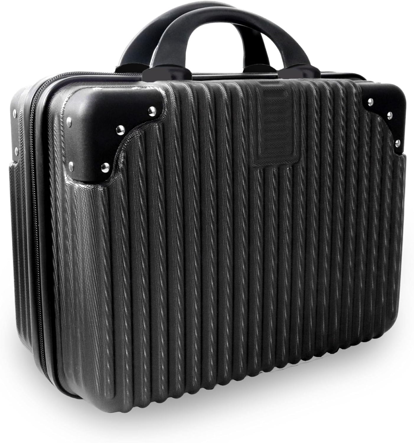 Mini Suitcase for Makeup Kit, Mini ABS Carrying Makeup Case Waterproof case with Elastic Band, Vanity Box Makeup Case Suitcase Train Cosmetic Bag for Travel, Camping, Business Trip-image-3