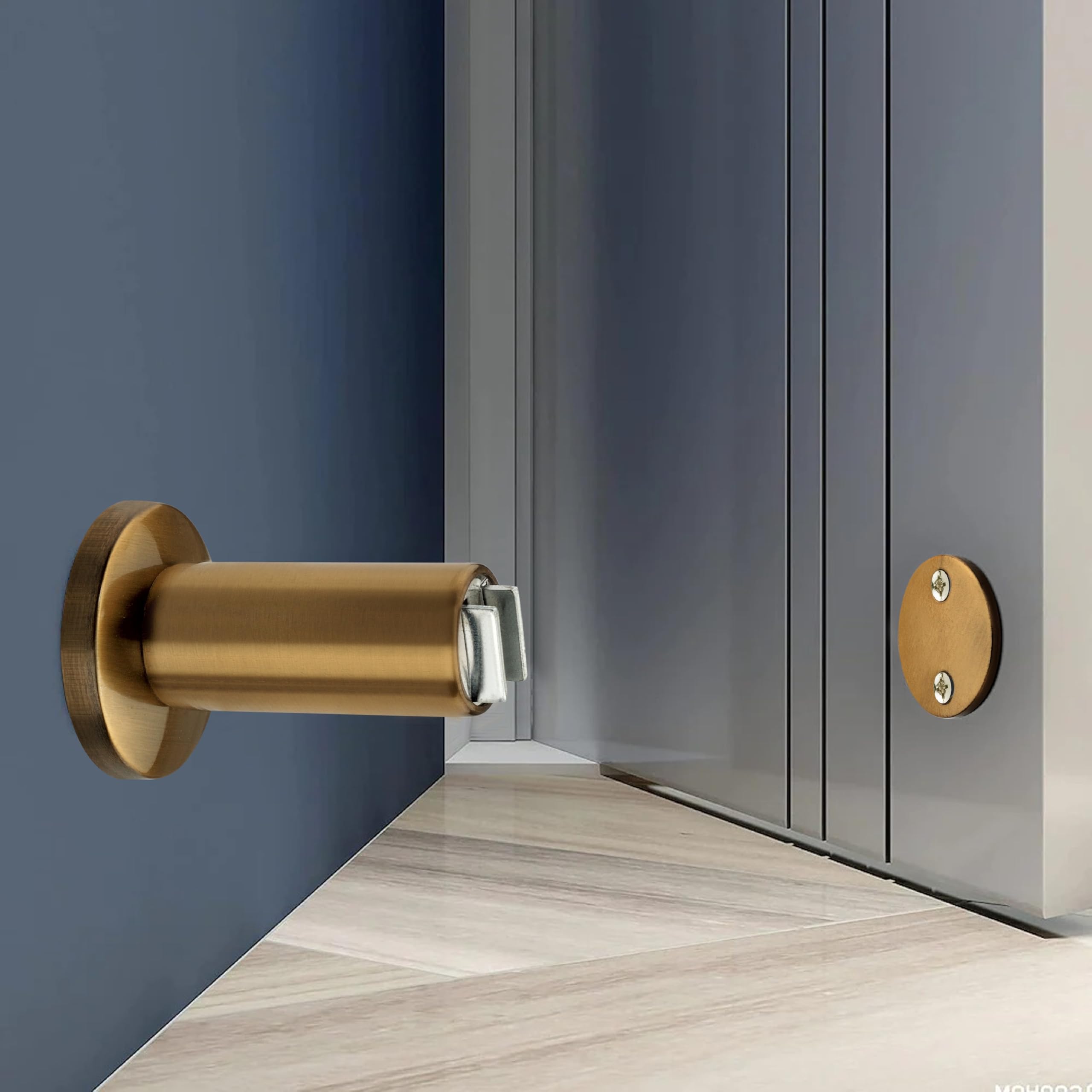 SARDAR DS-01 Magnet Door Stopper/Wall Mounted Magnet Door Stopper/Gate Stopper for Door for Home (1, Antique)