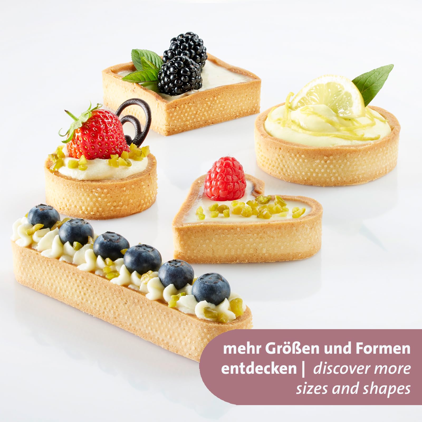 Moule à Tartelette en Silicone 24 Alvéoles 73X17 mm - 65 ml