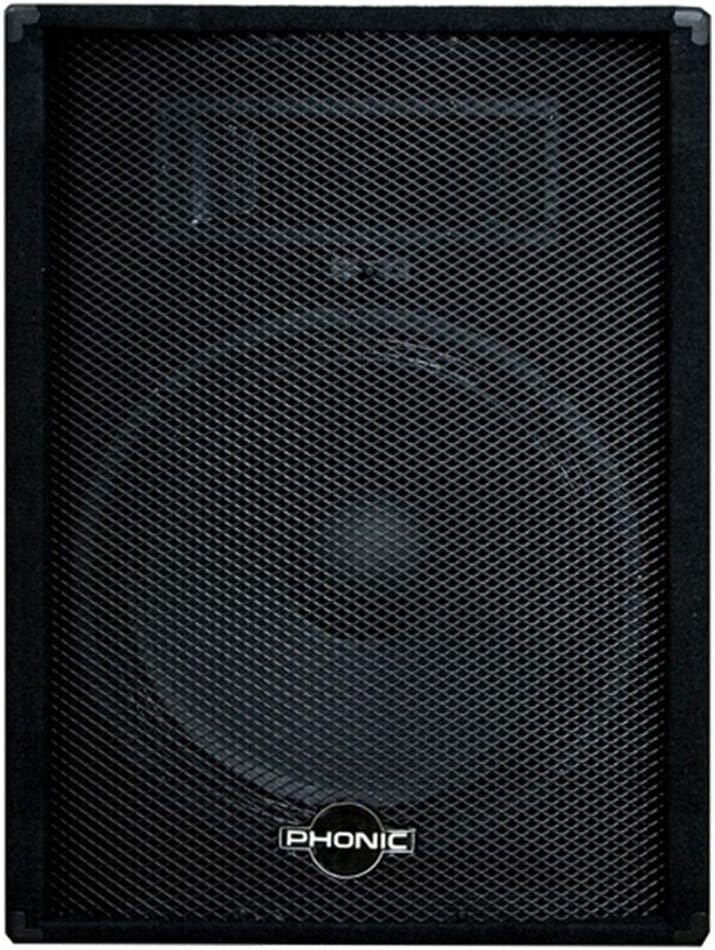 Front view of a single Phonic 10-inch speaker