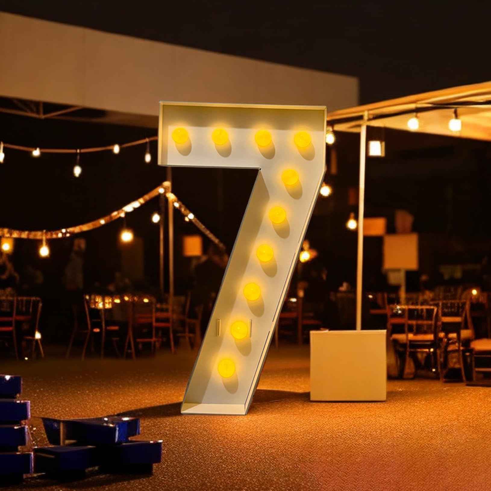 Grande tendone con numeri a LED, bianco con luci a LED, con numeri da 0 a 9, per feste, compleanni, fidanzamenti, sfondi decorativi per matrimoni, 100 cm