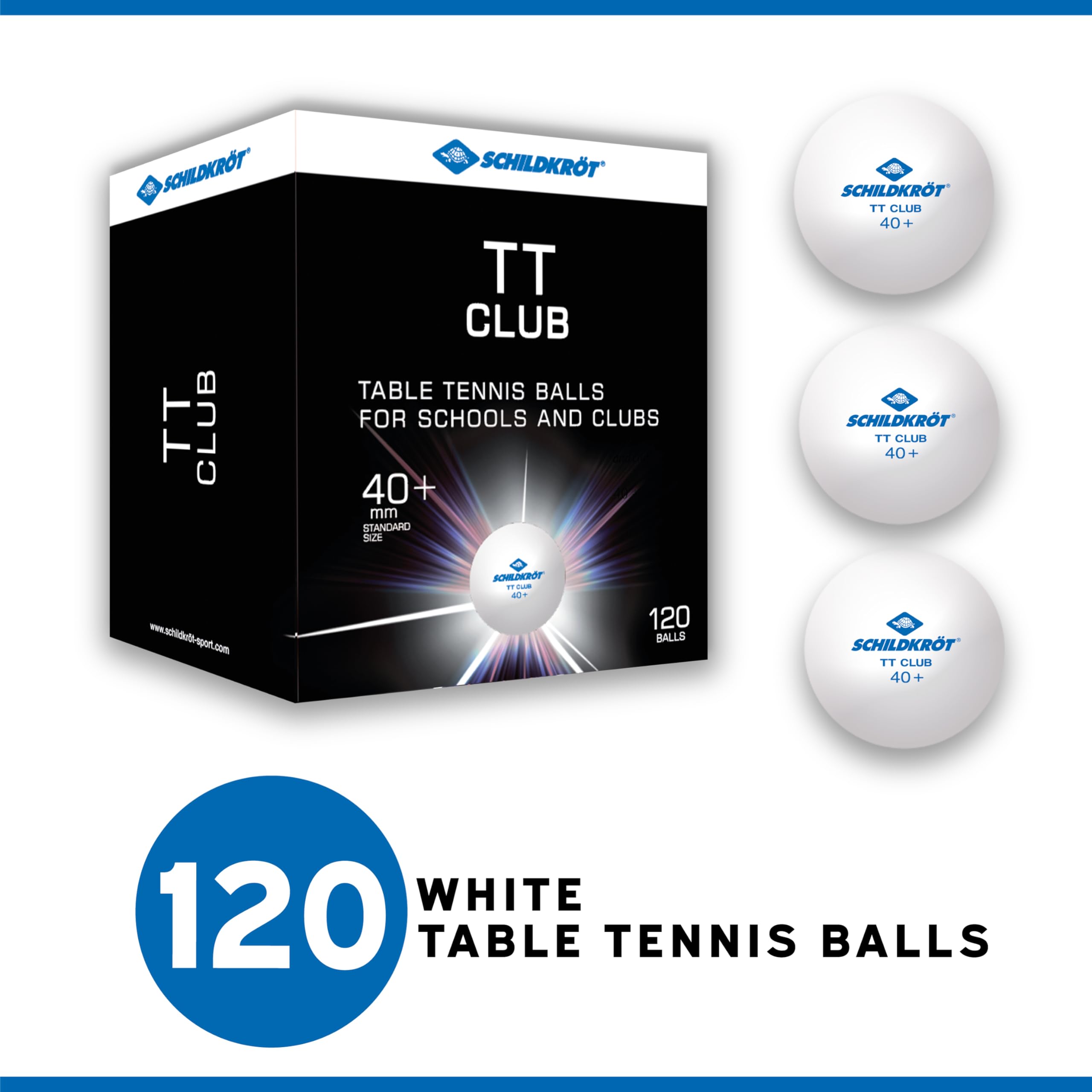 Donic-Schildkröt 608532, Pallina da Ping Pong, 120, bianco