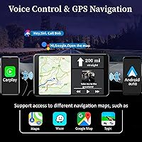 Vista 3 de Pantalla Carplay inalámbrica para coche: estéreo portátil para automóvil con Car Play y Android Auto - Pantalla táctil de 7 pulgadas portátil Caplay