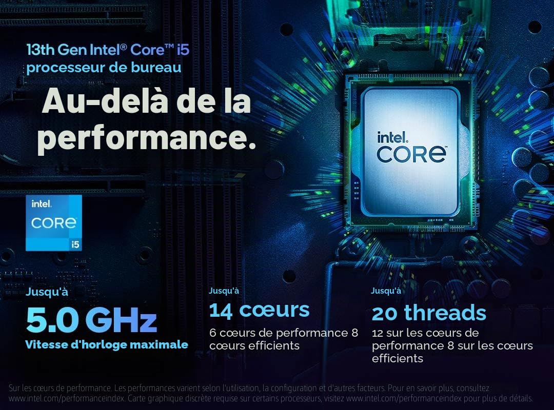 Intel® Core™ i5-13500, processeur pour PC de Bureau, 14 cœurs (6 P