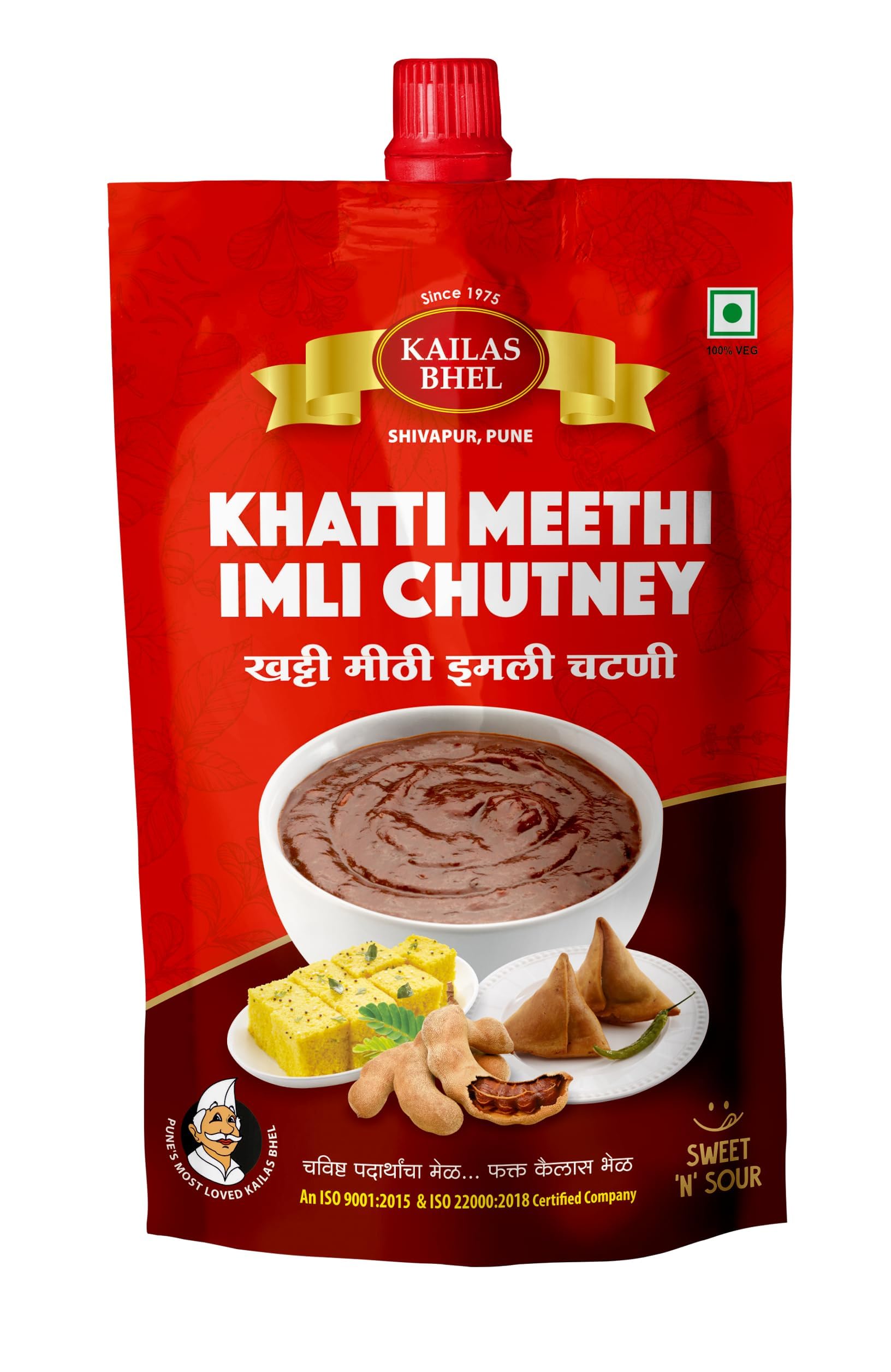 Kailas Bhel® Khatti Meethi Imli Chutney, Sweet and Tangy Flavour, Vegetarian, 150g, for Chaat, Bhel Puri and Pani Puri, Made with Dates and Tamarind, Pack of 1-image-38