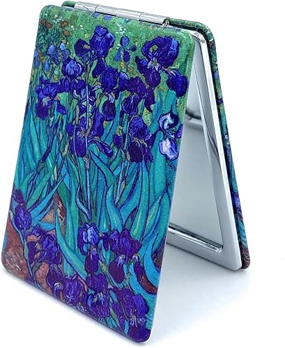 Aeisage Espejo de aumento para bolso, espejo de flores, regalo, pequeño espejo cosmético para bolsa, espejo de maquillaje compacto para mujer,