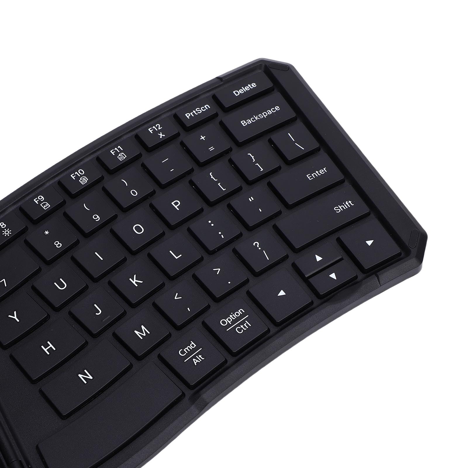 Fockety Tastiera ergonomica pieghevole, tastiera Bluetooth portatile pieghevole a forma di V per viaggi di lavoro, tastiere wireless ricaricabili per iOS e Android.