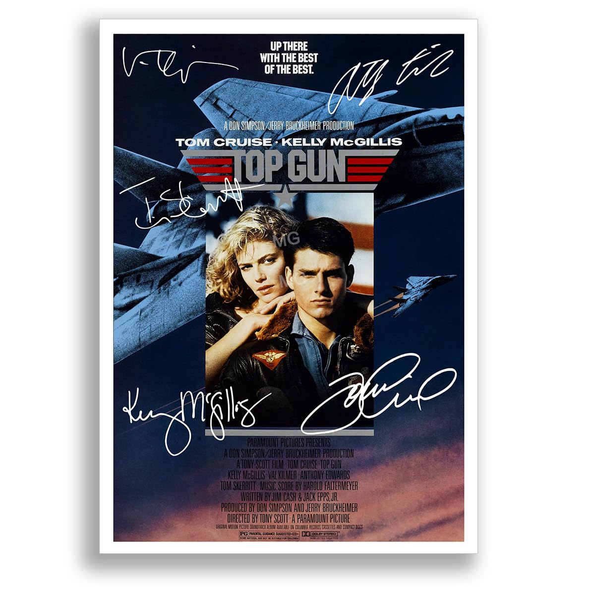 Top Gun Cast Signed A4 Poster Photo Print Framed Autograph Gift Movie Film (A4 Poster Only)