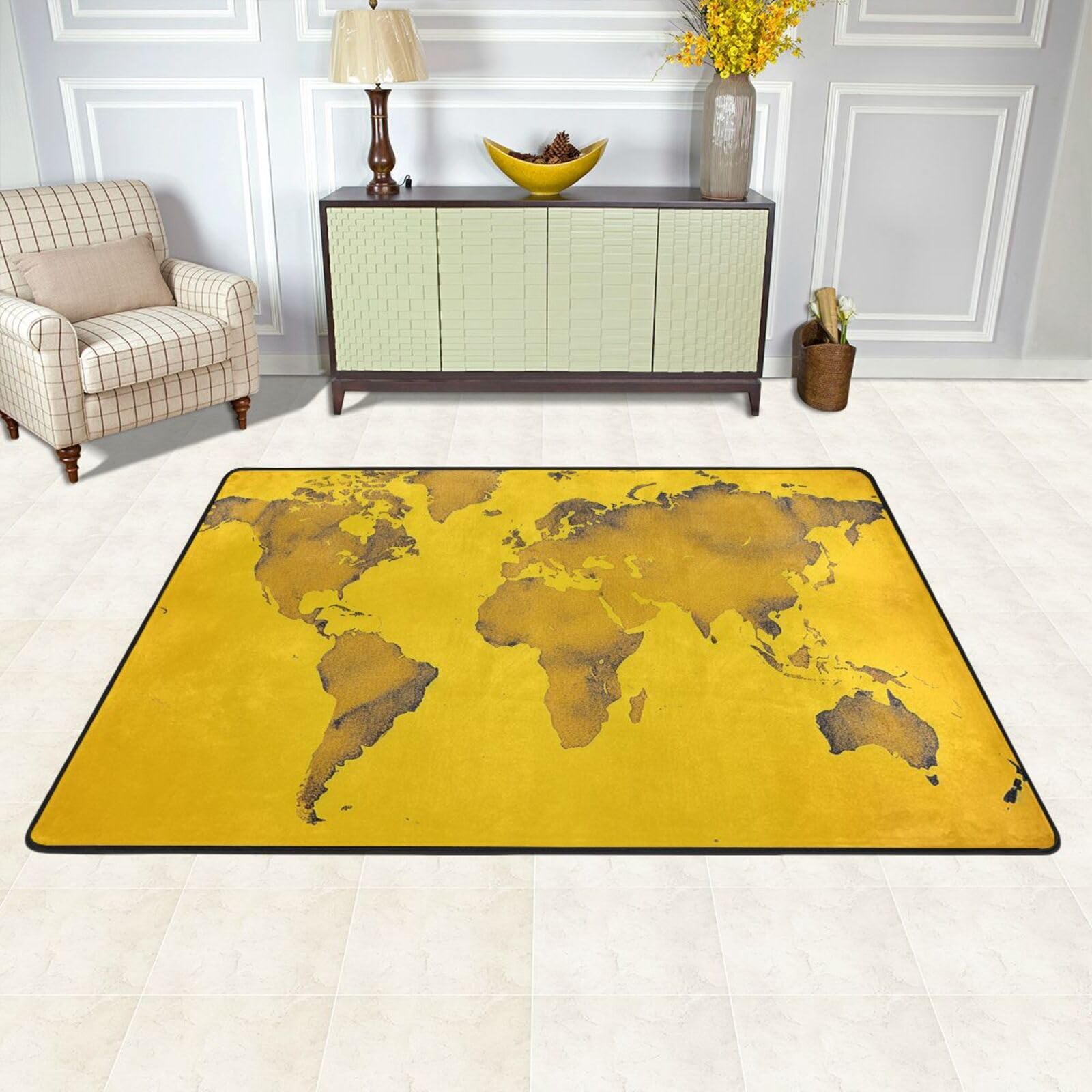 Tapis de sol antidérapant grand format lavable pour cuisine et maison