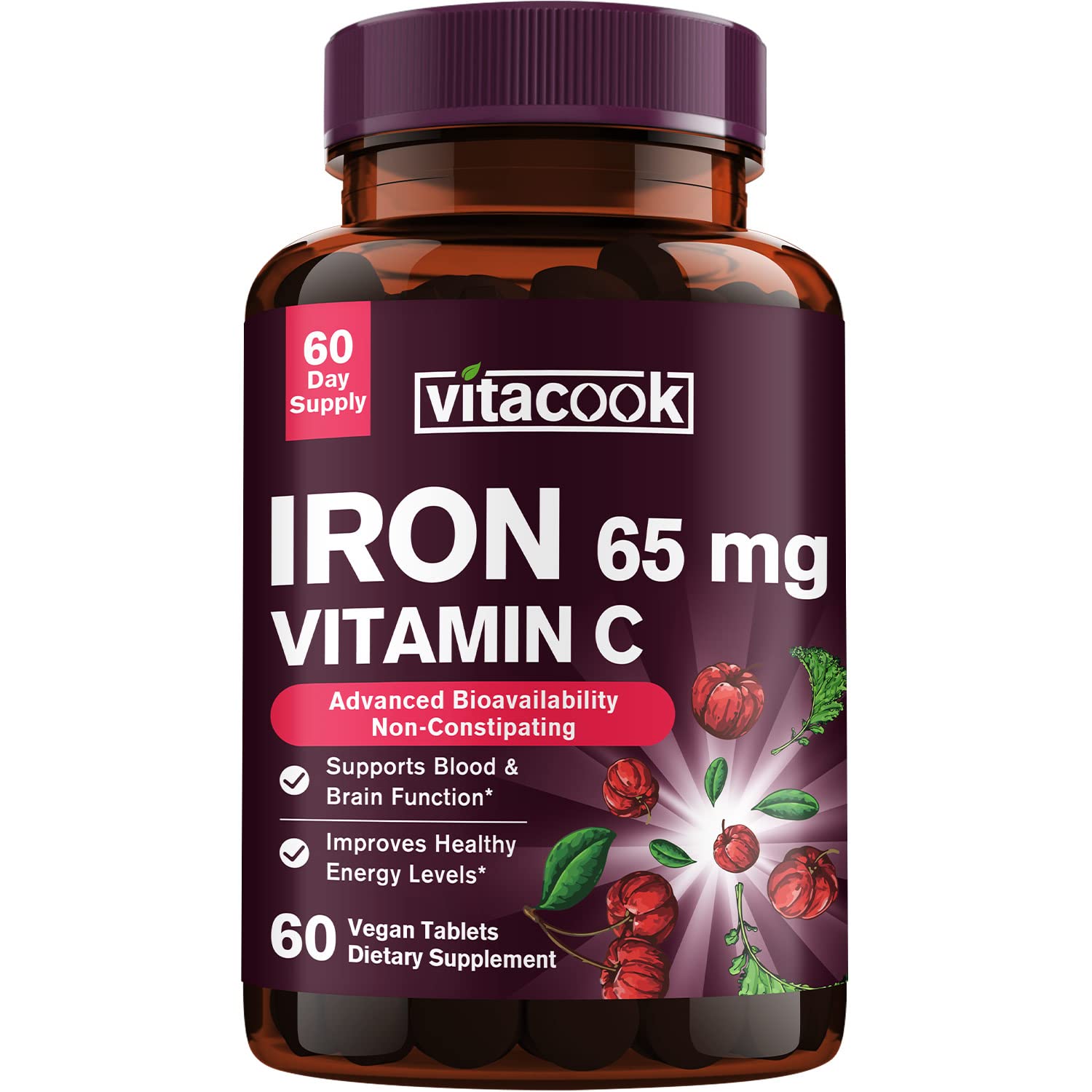 Sponsored Ad - Iron Supplement for Women and Men, High Potency Iron with Vitamin C, Blood | Energy | Muscle & Immune Syste...