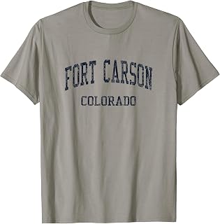 Fort Carson CO JN5 Vintage Athletic Blue Design T-Shirt
