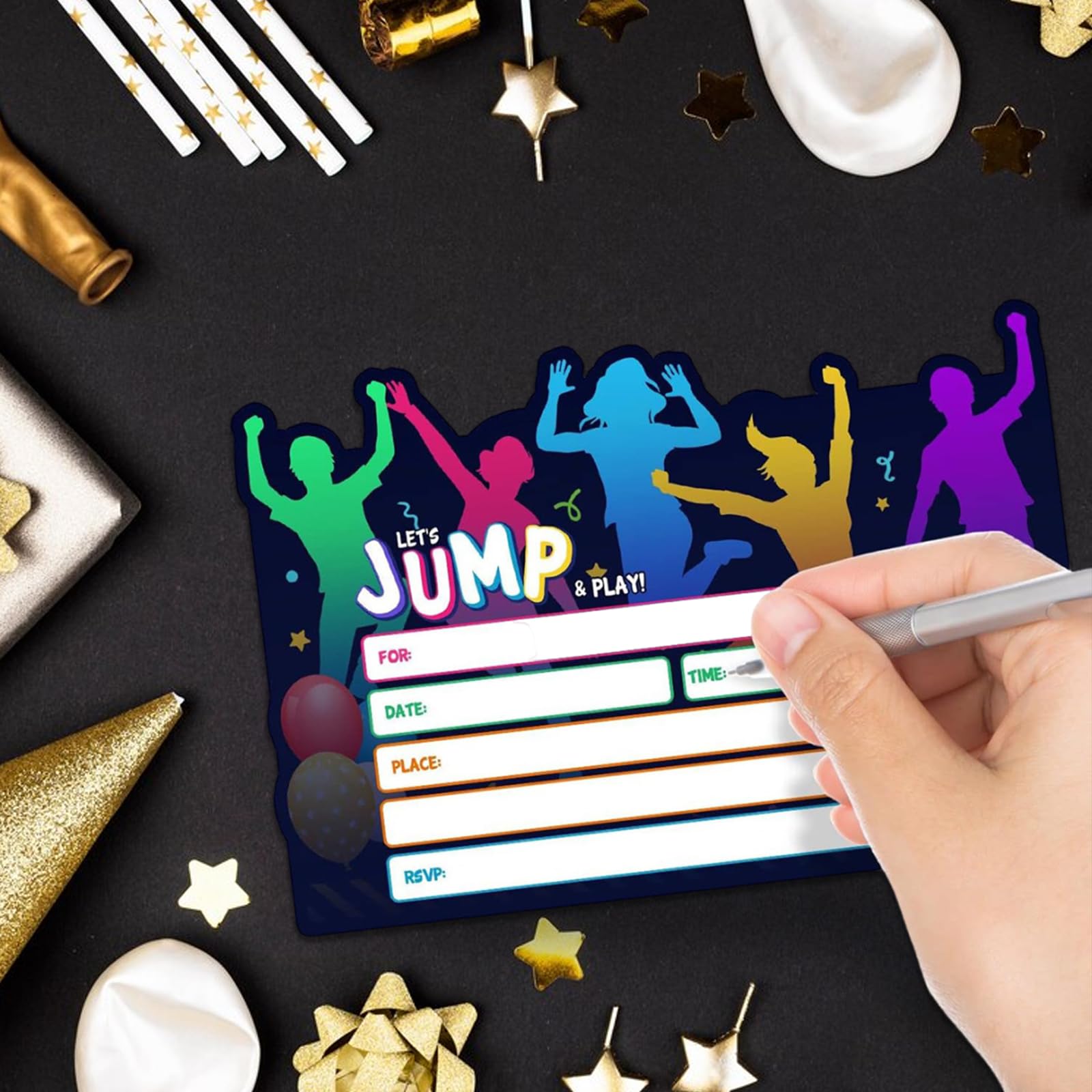 12sets Jump Party Uitnodigingen Met Enveloppen Kinderfeestje Thema
