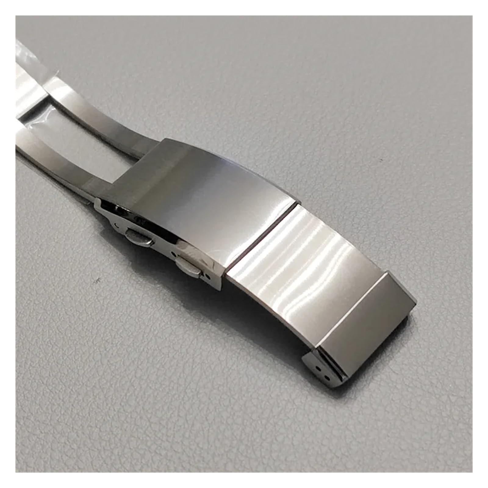 ZHGUIMING 316L stal nierdzewna solidna klamra 18mm 20mm 22mm do zapięcia Seiko podwójna blokada składany przycisk klamra nurkowa metalowe akcesoria do zegarków