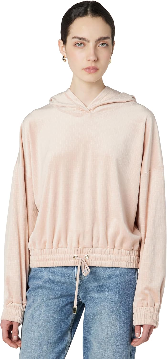 HALSTON Women's Velour Hoodie