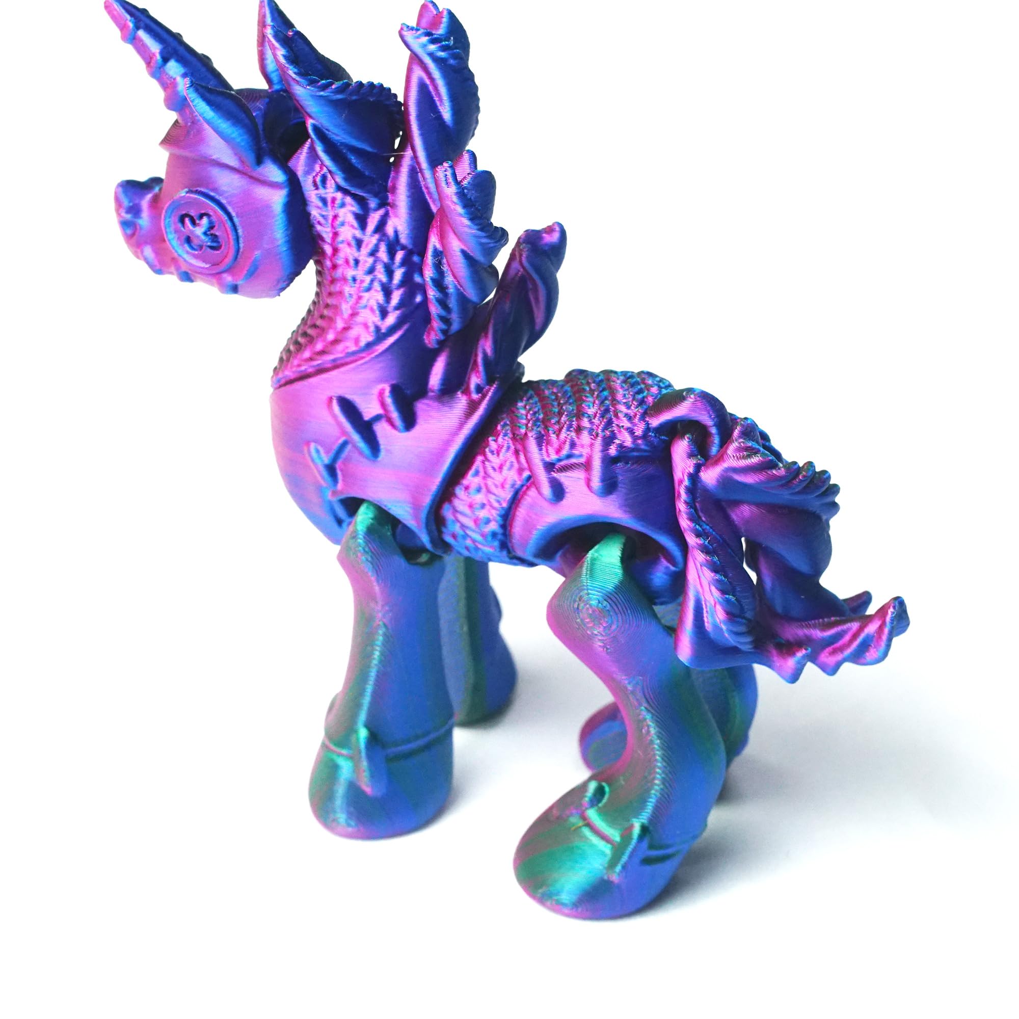 3D Printed Unicorn,Flexible Unicorn Statue,Joint Mobility,Home Office Decor,Interesting Toys for Autism/ADHD,Festival Gifts,Fidget Toys, Executive