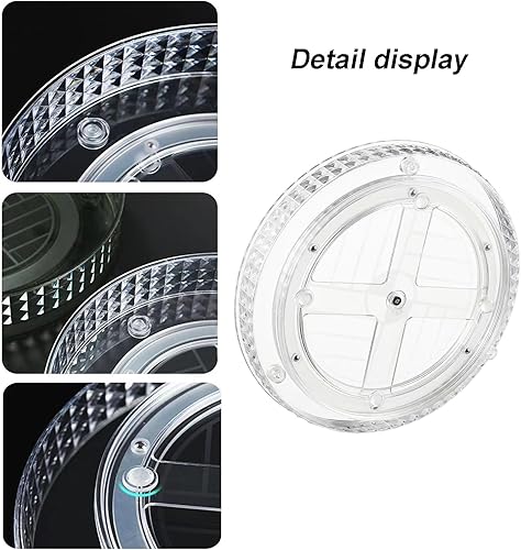 Miniatura 2 de Organizador de 2 niveles transparente Lazy Susan para refrigerador y gabinete, organizador de maquillaje giratorio de 360, vitrinas de cosméticos,