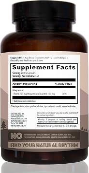 Natural Rhythm Magnesium Taurate 120 Capsules + CoQ10-ZEN 30 Capsules Bundle