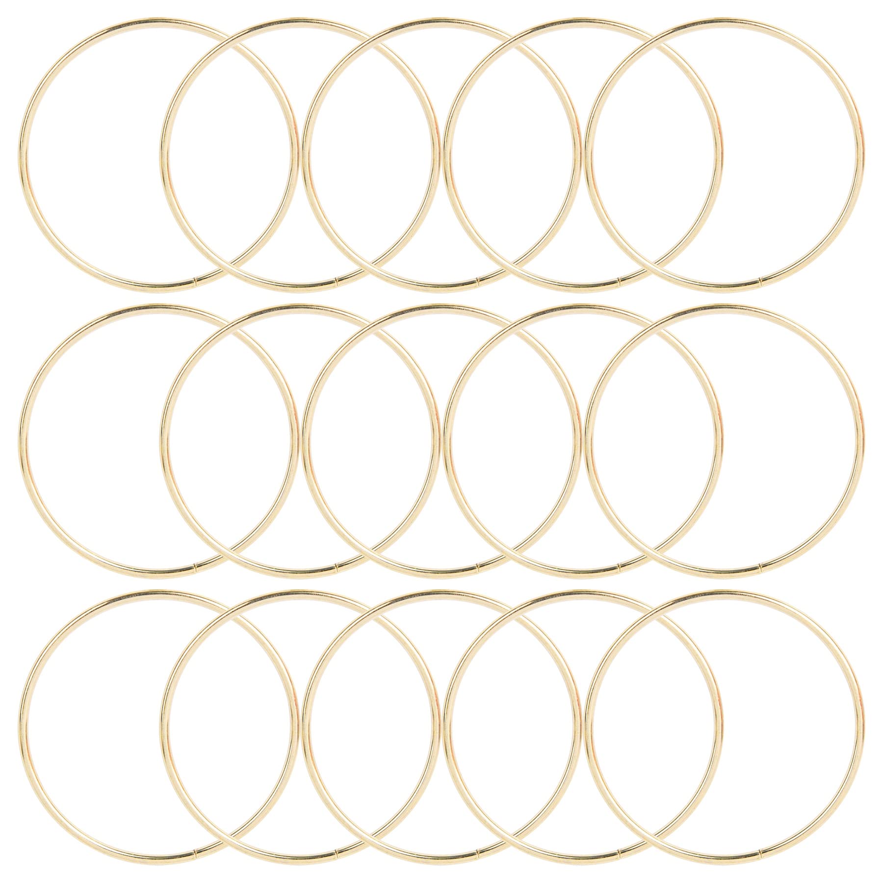 Anillos de atrapasueños de macramé de metal de 3 pulgadas Framendino aros dorados para manualidades
