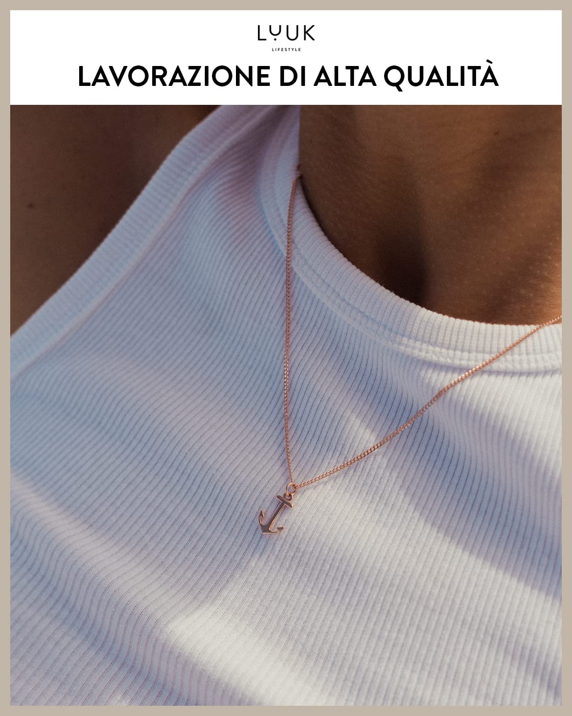 LUUK LIFESTYLE Collane per Donna e Ragazza in Argento Sterling 925, 50 cm