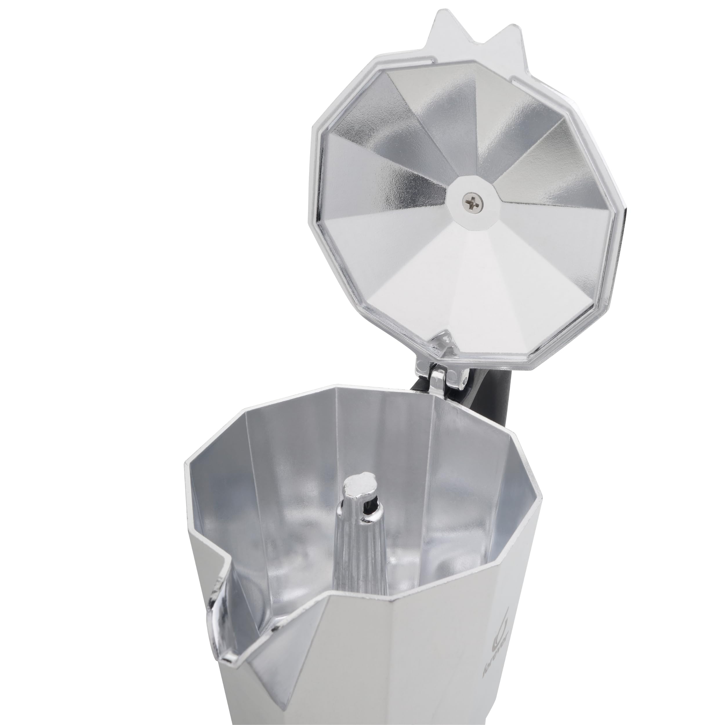 FOREVER Espressokocher für Induktion, Miss Moka Prestige Induction, Espressokocher für Zuhause, tragbare Kaffeemaschine für Reisen, inklusive Silikondichtung (9 Tassen)