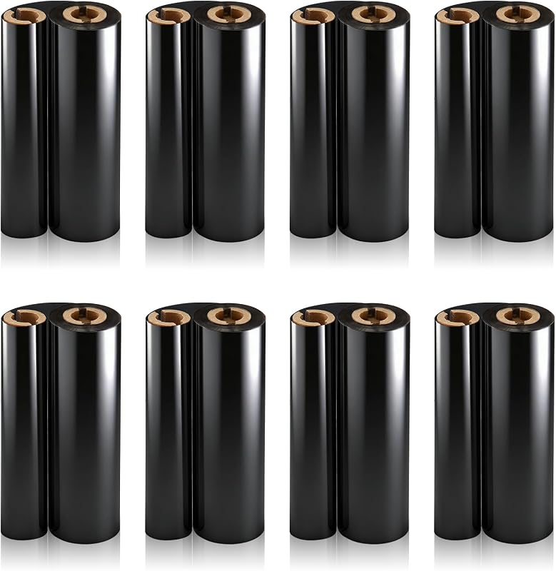 8 Rolls 4.33" x 244' Thermal Transfer Ribbon,Enhanced Wax-Resin Ribbon | 1/2" Core Ink Out,Desktop Label Printer Ribbon, Compatible with Zebra Datamax Eltron Tlp2442 Tlp2844 Gc420t Gk420t Gx420t