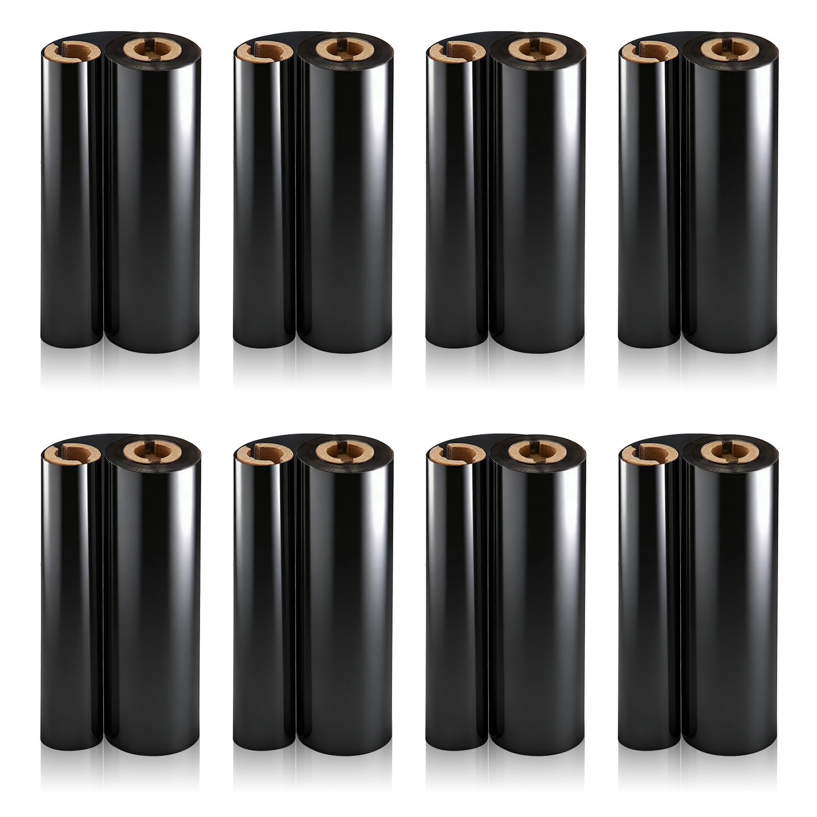 8 Rolls 4.33" x 244' Thermal Transfer Ribbon,Enhanced Wax-Resin Ribbon