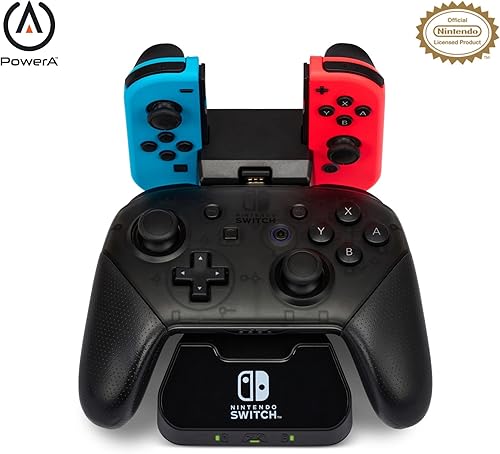 PowerA Controller Charging Base for Nintendo Switch, Black, Wireless Controller charging, Charge, rechargeable battery, Nintendo Switch, Joy-Con