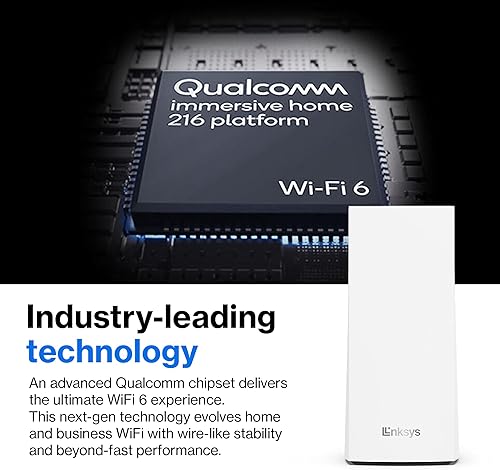 Miniatura 8 de Linksys Atlas WiFi 6 Router Sistema de malla WiFi para el hogar, doble banda, cobertura de 4,000 pies cuadrados, más de 50 dispositivos, velocidades