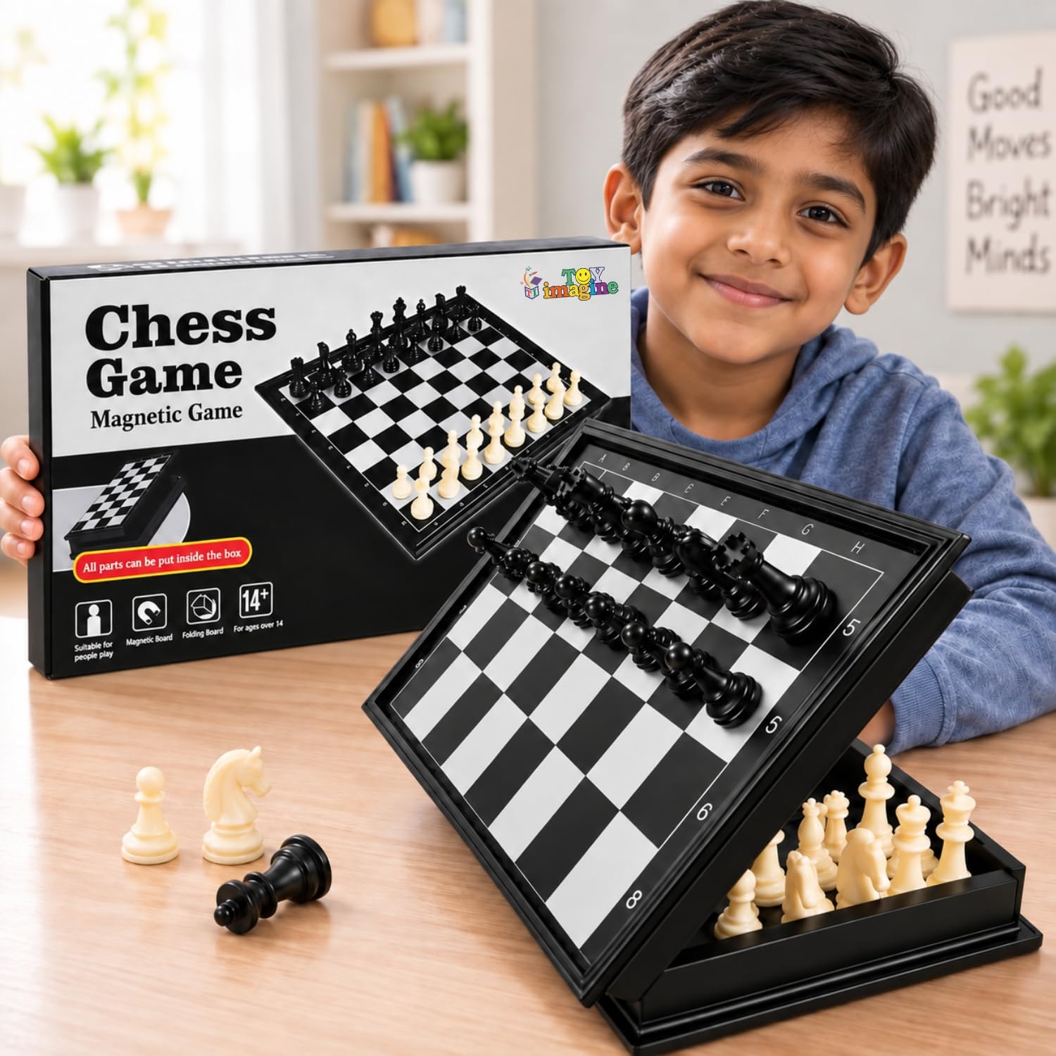 Buy Toy Imagine Magnetic Chess Board Game – Folding Travel Chess