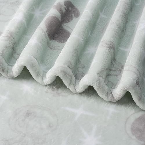 Miniatura 7 de Berkshire Blanket Peanuts VelvetLoft - Manta de felpa de Snoopy de gran tamaño para niños, Peanuts Snoopy Outta This World Seaglass (50 x 60