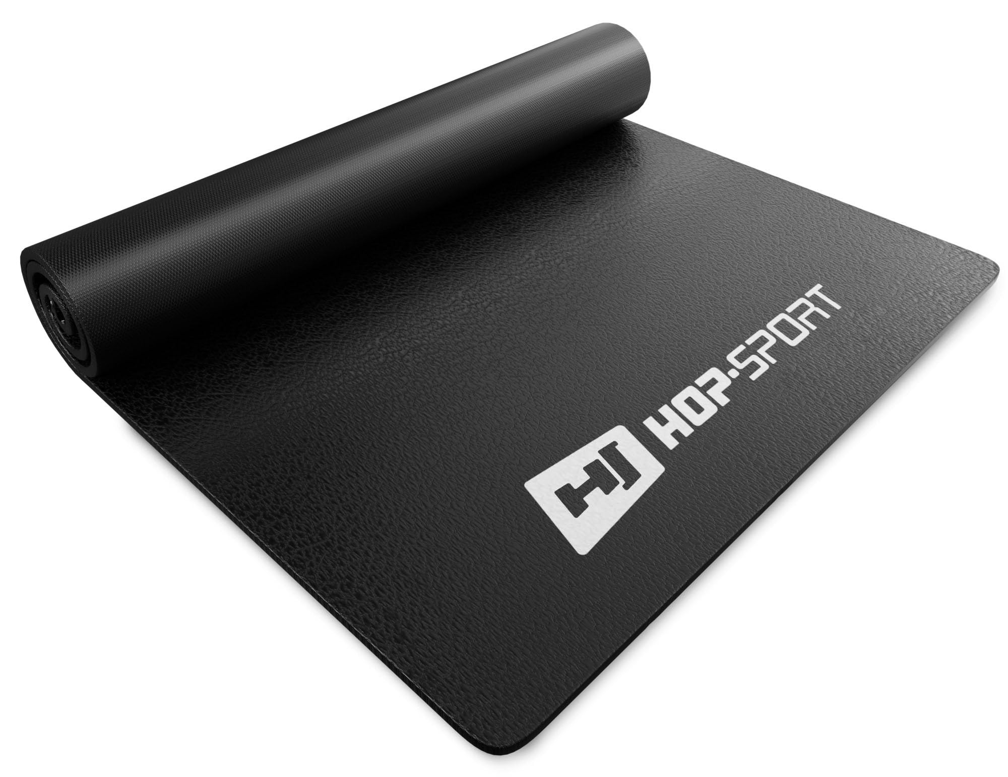 Hop-Sport Bodenschutzmatte PVC 0,6mm Dicke Unterleg, 3 Größen zur Auswahl: 120x60cm, 160x70zm, 220x110cm, Rutschfest, Wasserdicht, Schutzmatte Ideal für Fitnessgeräte und Home-Gym, Antivibrationsmatte