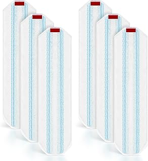 6 recambios para Vileda/O-Cedar para escoba plana H2PrO, paño de repuesto para escoba de microfibra, mopa duradera para todos los suelos duros, elimina fácilmente las manchas persistentes