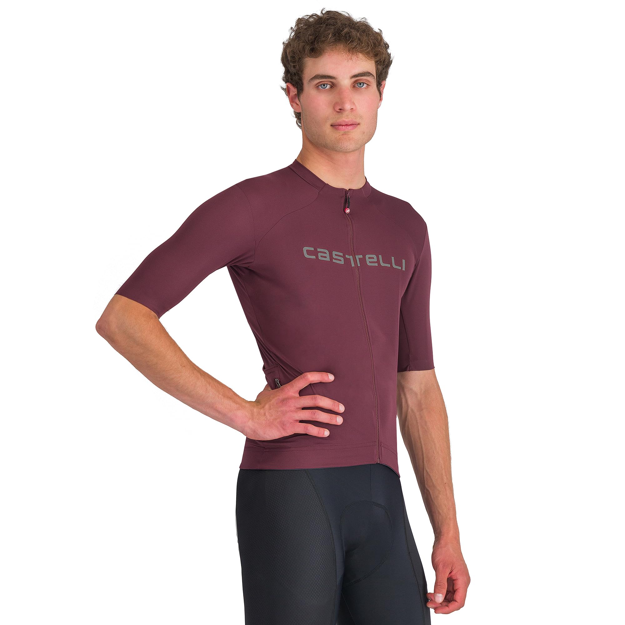 CASTELLI Prologo Lite Jersey-deep Bordeaux/Silver gray-2XL