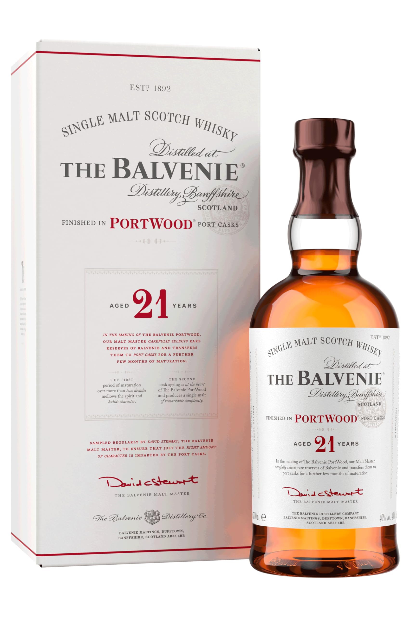 The Balvenie Portwood Single Malt Scotch Whisky 21 Jahre Mit Geschenkverpackung, 70Cl