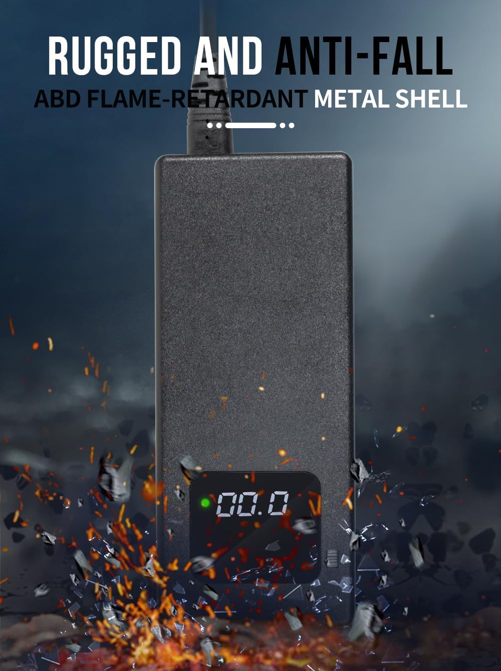 YZPOWER 58.8V 2A Battery Charger for 52V 15Ah Lithium-Ion Battery Packs Features HD Display, Built-in Fan, and Real-time Voltage readout - Image 8