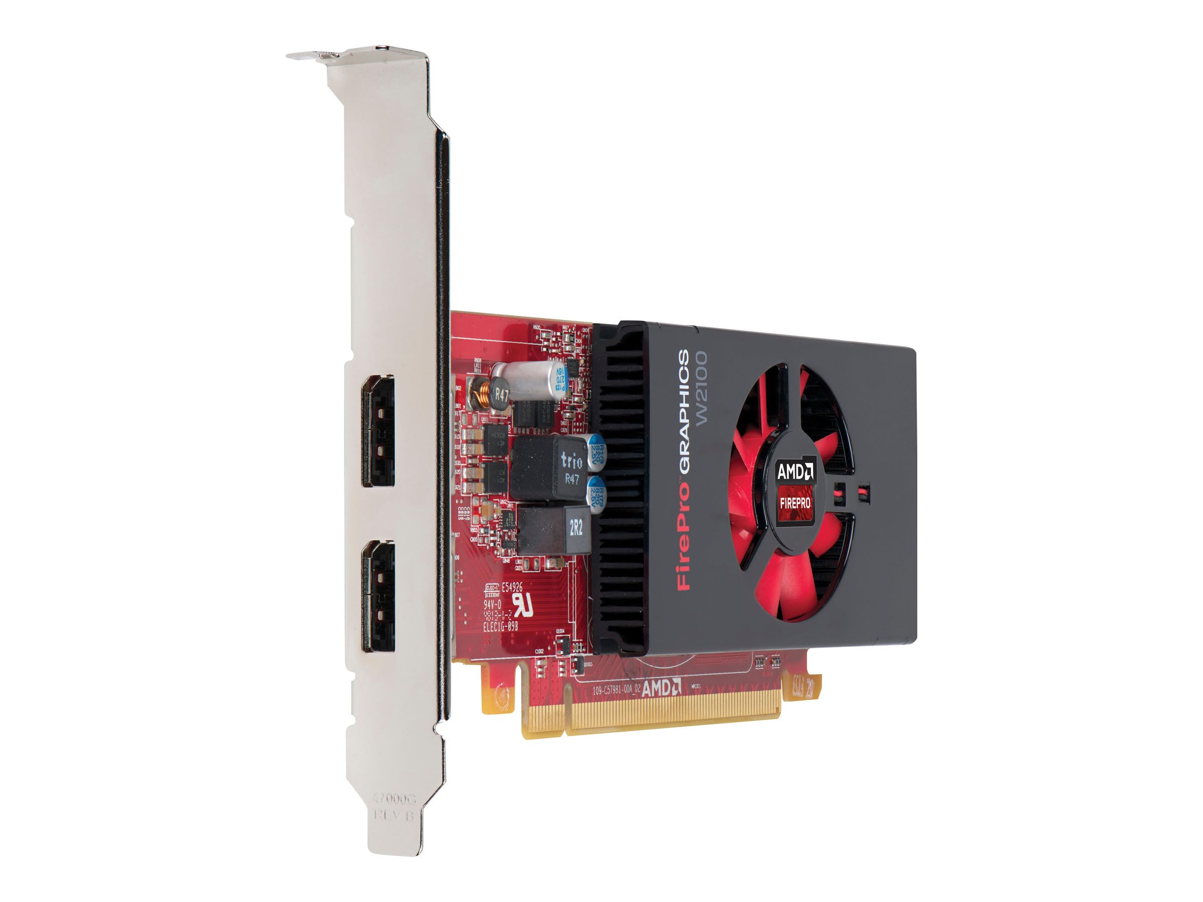 AMD FirePro W2100 - Scheda grafica da 2 GB, slot singolo, basso profilo, 320 core, DDR3, 128 bit, 26 W, PCI Express 3.0, con staffe ad alto e basso profilo (rinnovata)