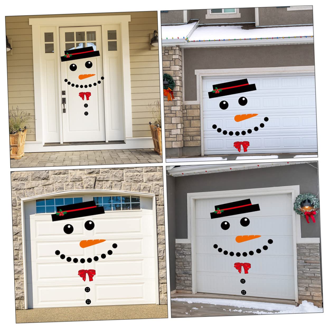 HANABASS 3sets Sticker Natalizio Per Finestre Con Tema e Pupazzo Di Adesivo Decorativo Per Porte e Vetrine Per Feste Di Natale e Inverno Facile Da Applicare e Rimuovere Di Alta Qualità