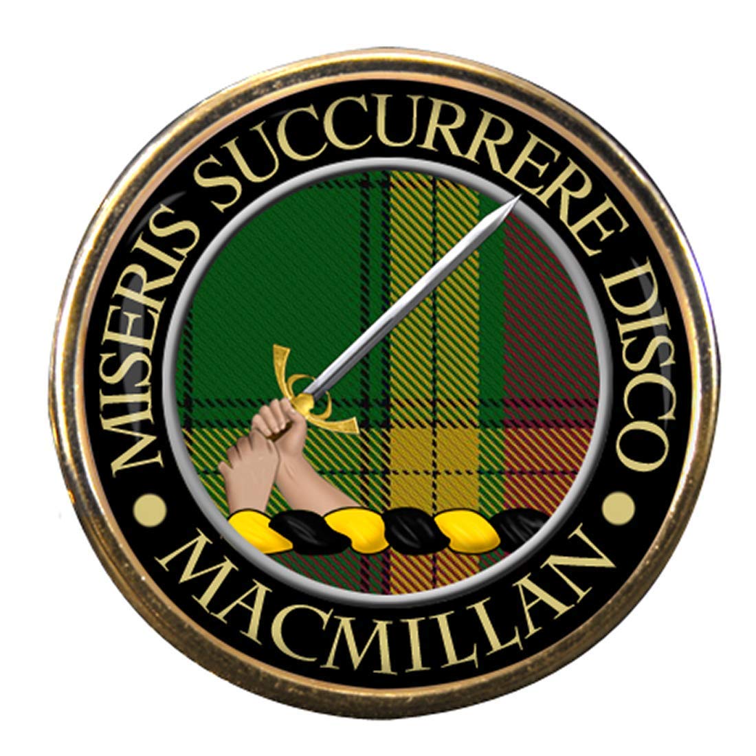 Family-Crests.com Men's Gold Macmillan Scottish Clan Pin Badge
