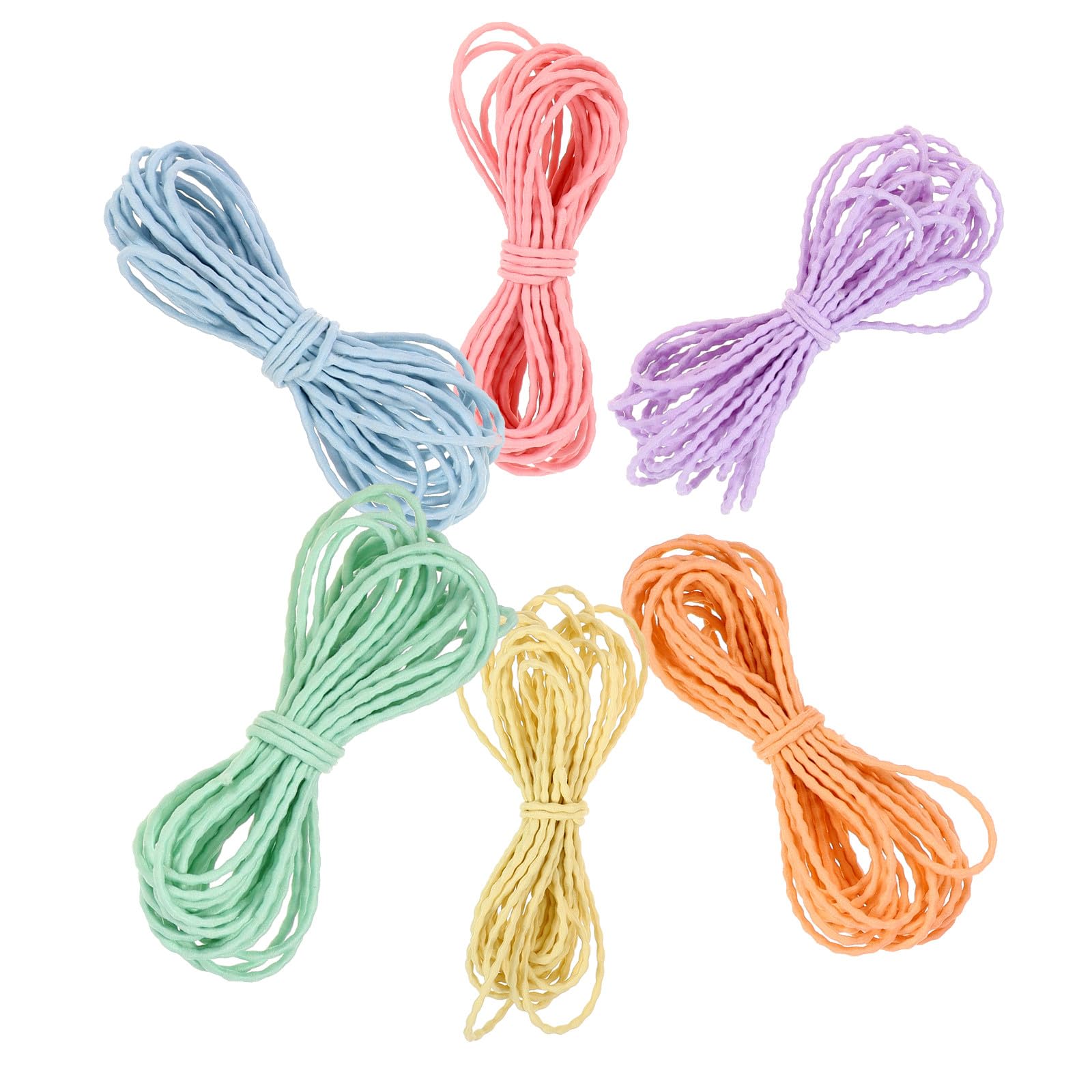 iplusmile Cordón Elástico para Hacer Pulseras, Hilo para Abalorios y Trenzas, 6 Piezas, Multiusos, Adecuado para Joyería y Manualidades