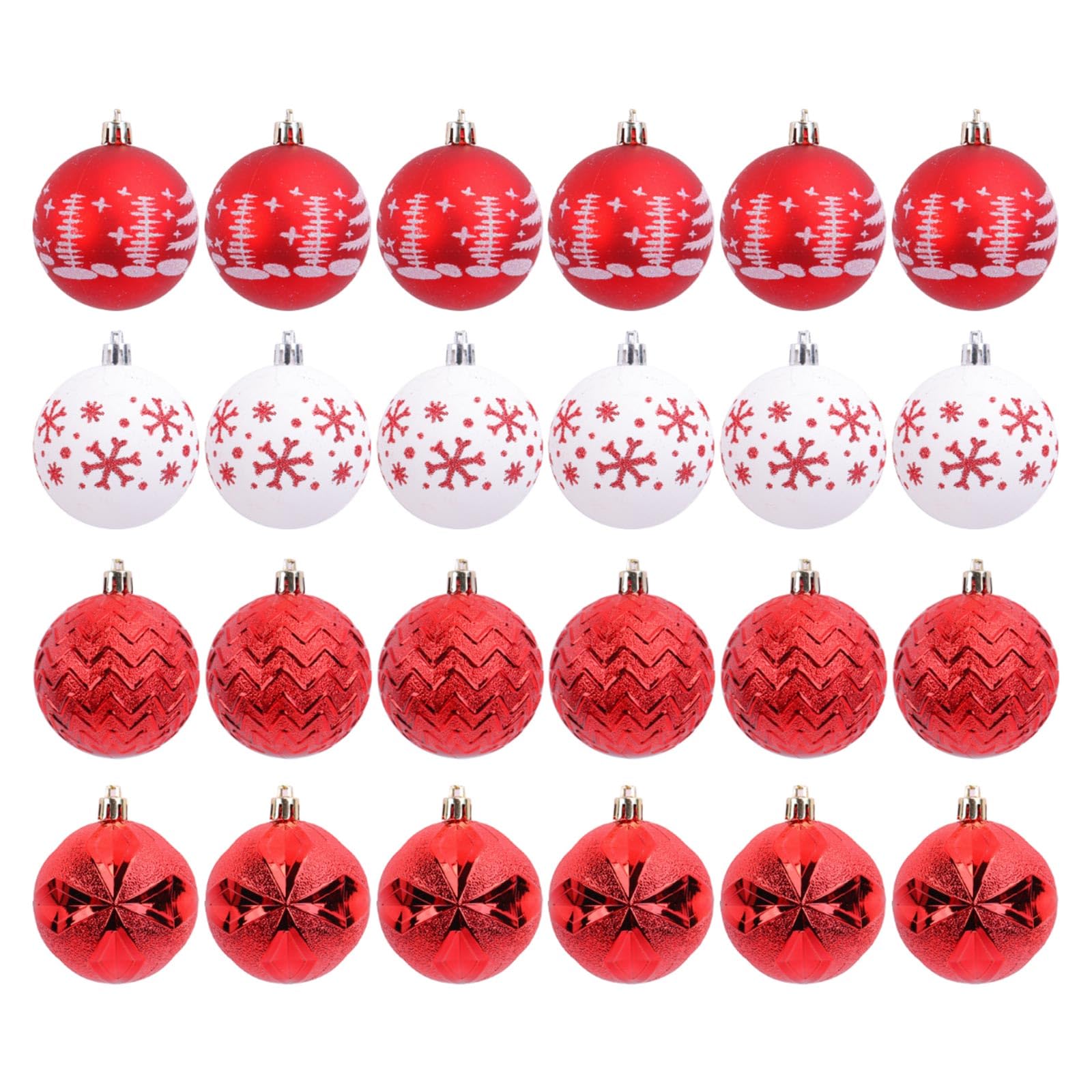 carotoe Practical Christmas Sphere Decoration Elegant Christmas Tree Baubles with Festival Paint Designs Portable Hangings Sturdy Baubles