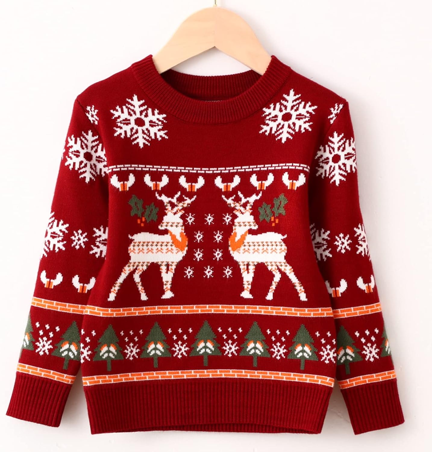 Kids Boys Girls Christmas Sweaters Holiday Reindeer Knit Pullover Sweatshirt Funny Long Sleeve Tops Shirt 2-8 Years - Image 4