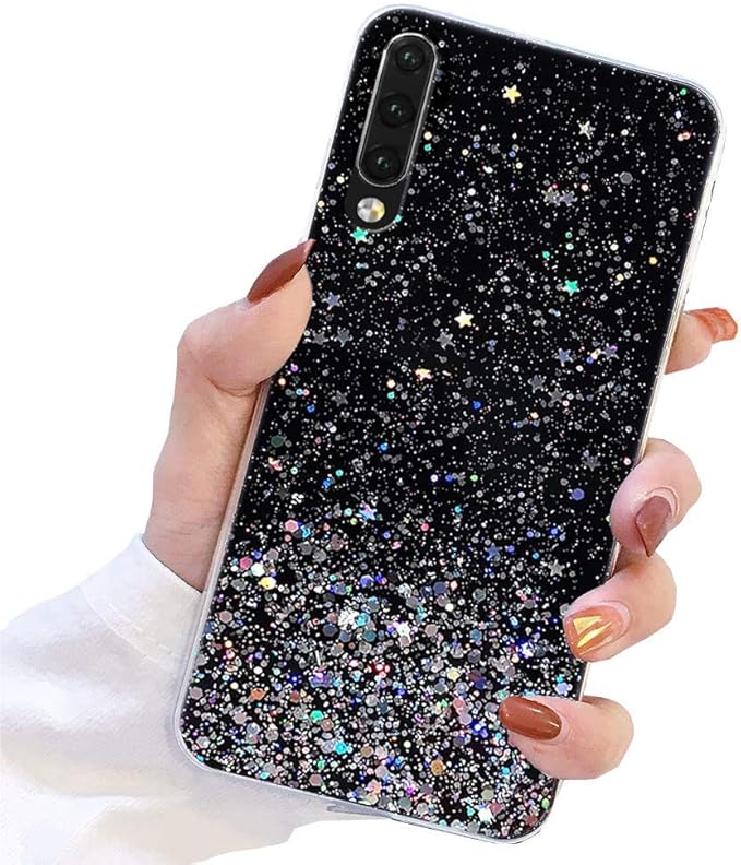 L Fadnut For Samsung S Plus Phone Case Cute Girls Women Bling Case With Sparkle Stars Glitter Shockproof Bumper Protector Silicone Case Cover For Samsung Galaxy S Plus Black Amazon Co Uk Electronics